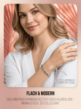 Lade das Bild in den Galerie-Viewer, Armband - 'Solara' - Flaches Panzerarmband