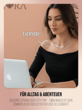 Lade das Bild in den Galerie-Viewer, Halskette - 'Twin Waves' - Layering Kette