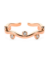 Lade das Bild in den Galerie-Viewer, THIORA Lagoon Ring in Roségold aus 316L Edelstahl mit Zirkonia