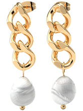 Lade das Bild in den Galerie-Viewer, Ohrringe - 'Kettenglieder' - Mit und ohne Perle