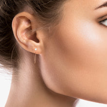 Lade das Bild in den Galerie-Viewer, Ohrringe - 'Kettenohrringe mit Steinchen'