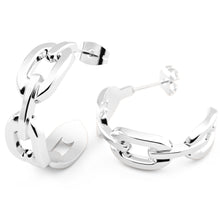 Lade das Bild in den Galerie-Viewer, Creolen im Gliederketten - Style | Edelstahl in Rosegold, Silber & Gold