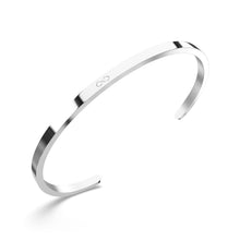 Lade das Bild in den Galerie-Viewer, Armreif mit Gravur - 'Infinity' - 3mm