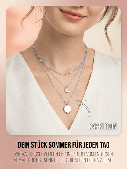Halskette - 'Capri Coin' - Layering Kette