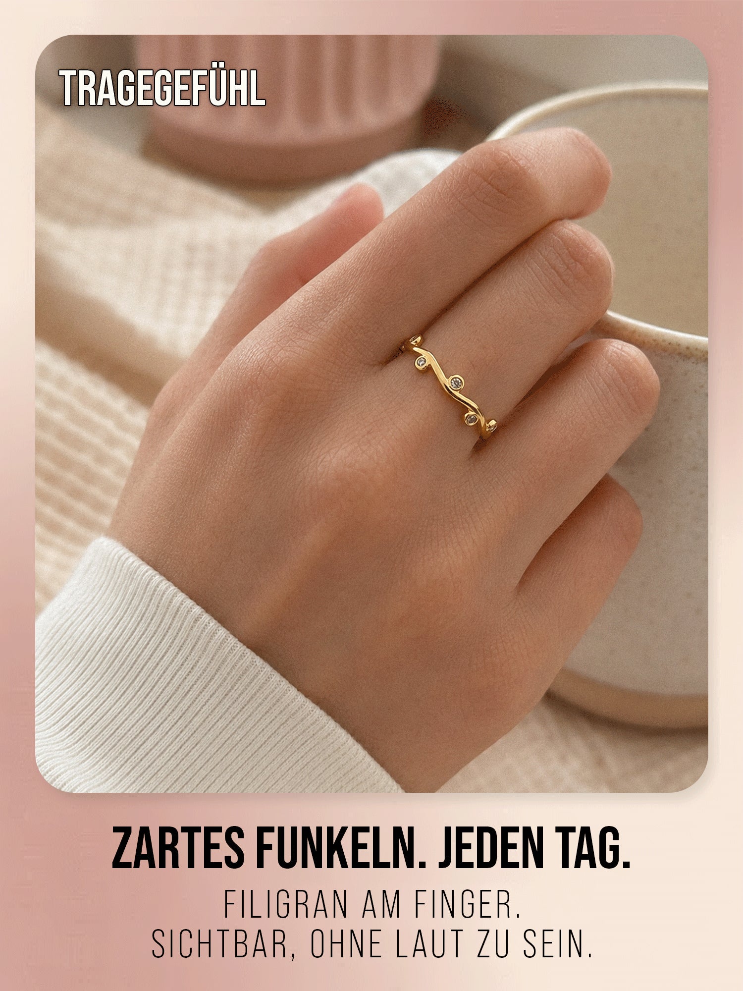 THIORA Lagoon Ring in Gold – Produktdetail 1