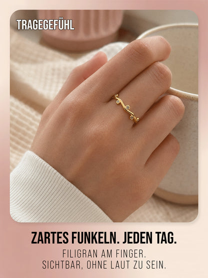 THIORA Lagoon Ring in Gold – Produktdetail 1