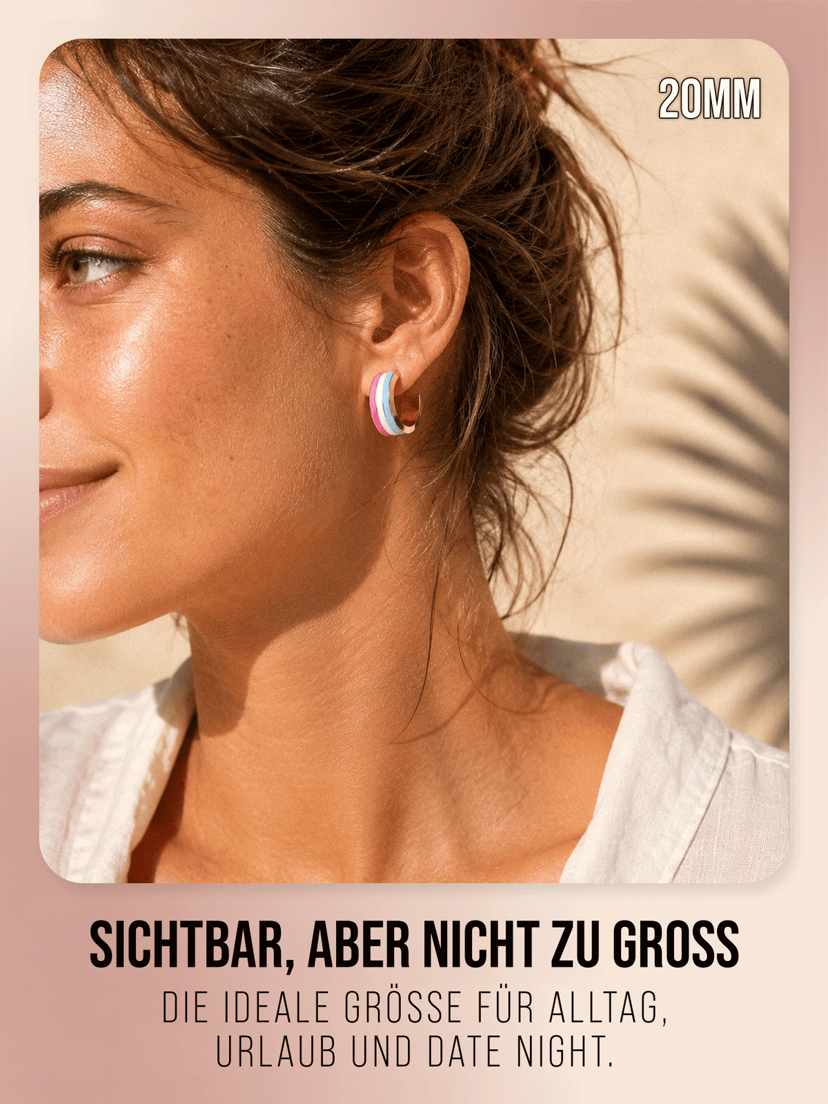 Malibu Sunkiss Creolen – Gold mit Emaille
