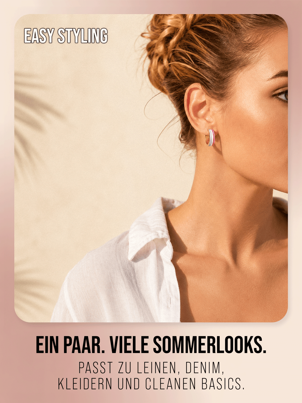 Malibu Sunkiss Creolen – Gold mit Emaille