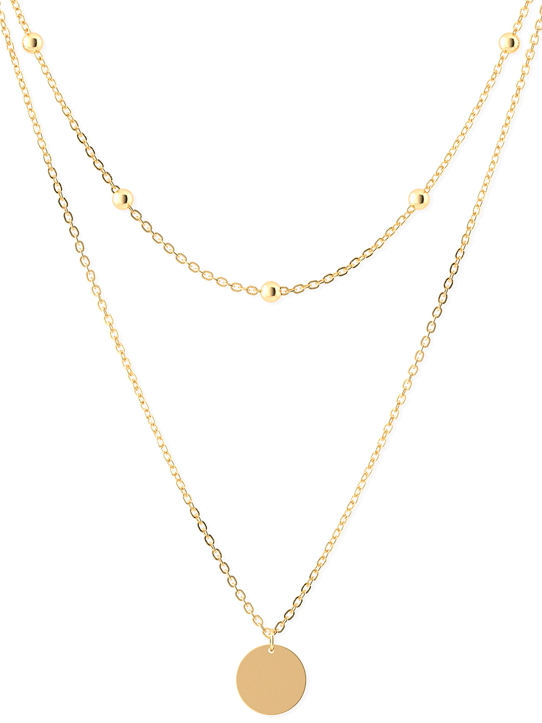 Halskette - 'Palma Disc' - Layering Kette