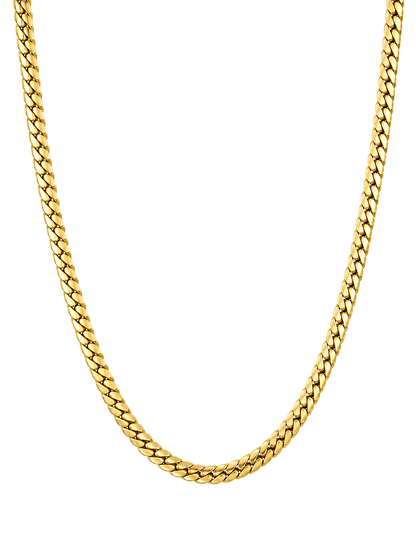 Sunwave flache Panzerkette aus wasserfestem Edelstahl in Gold von THIORA