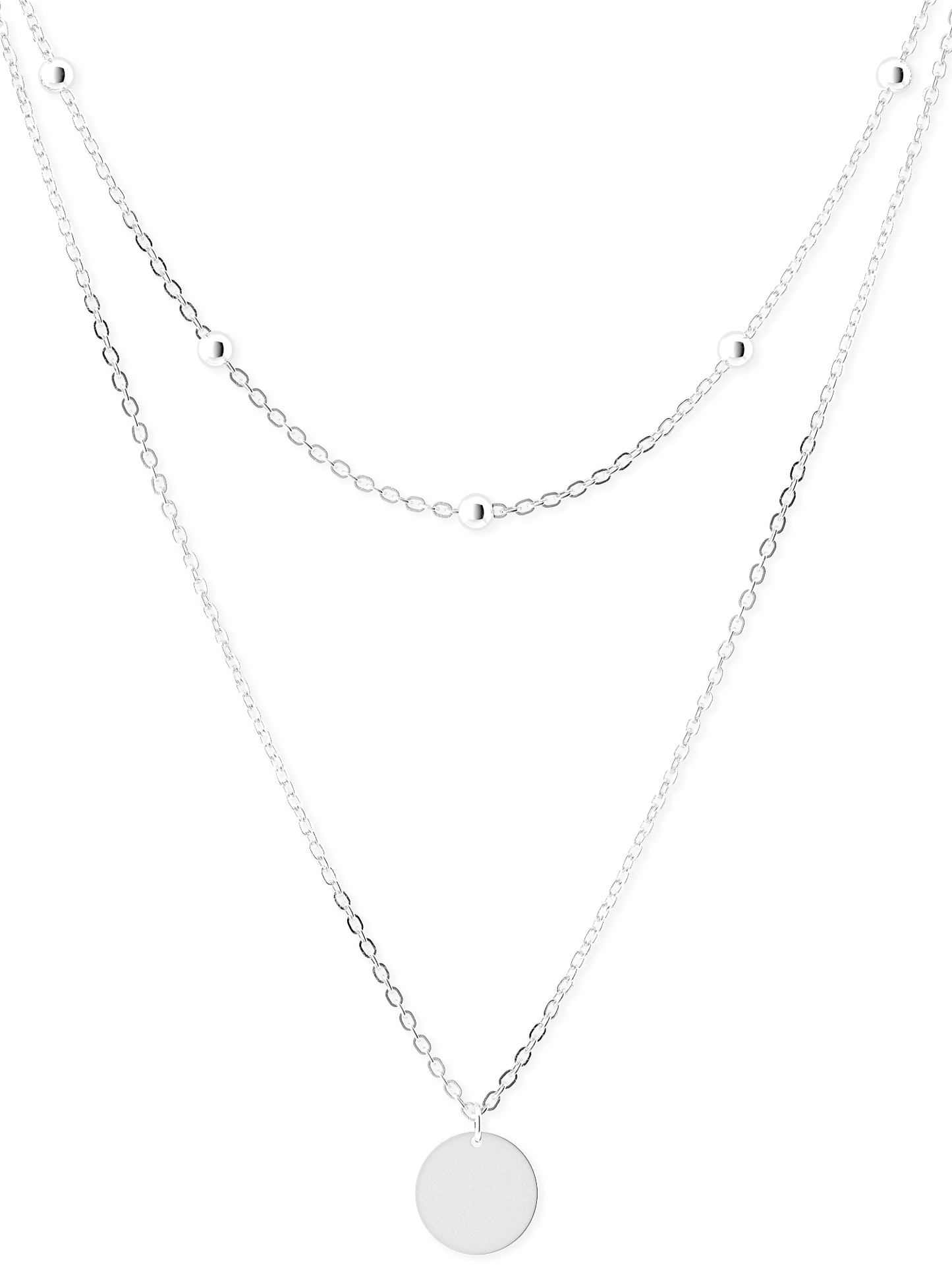 Halskette - 'Palma Disc' - Layering Kette
