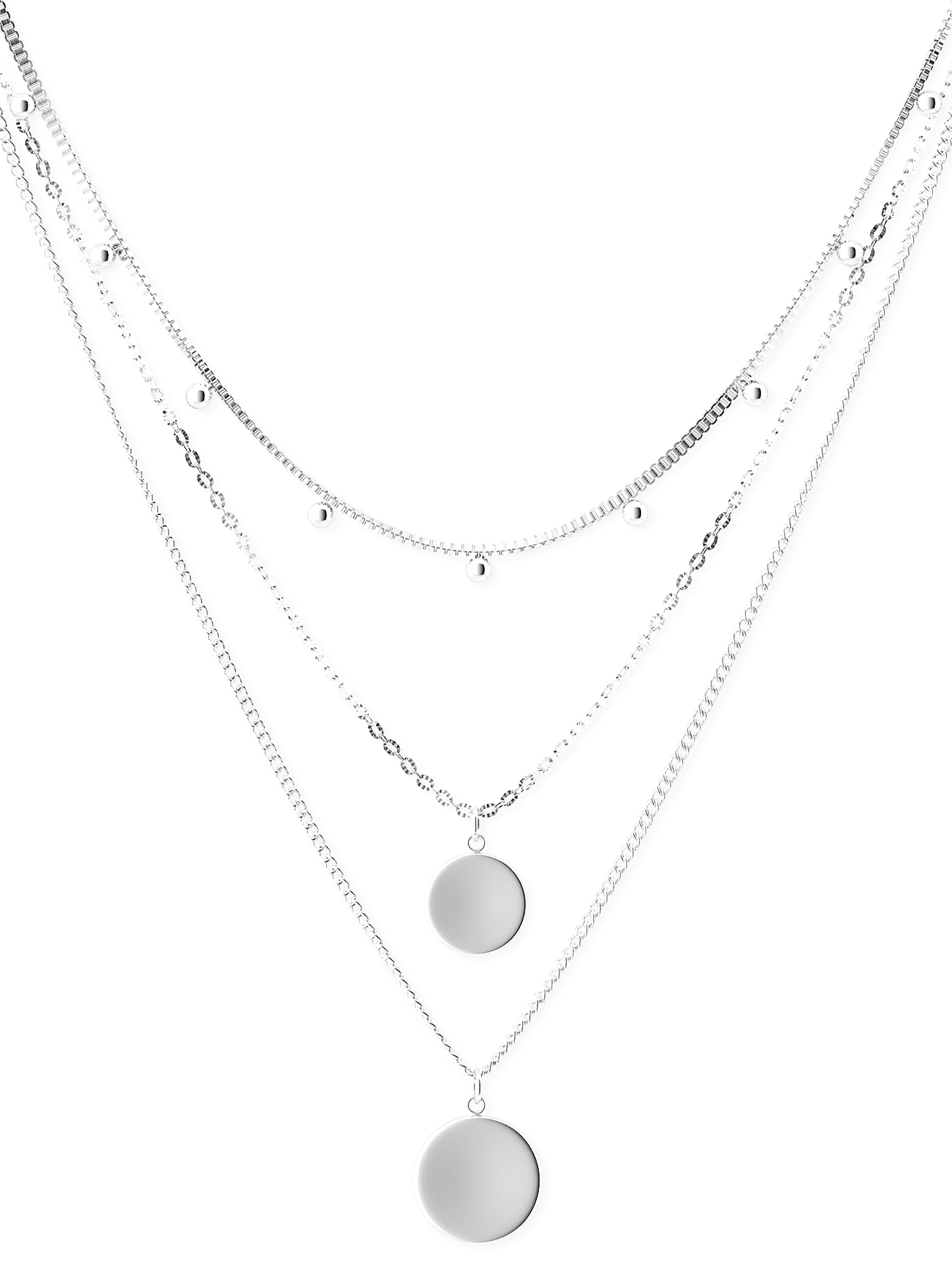 Halskette - 'Capri Coin' - Layering Kette