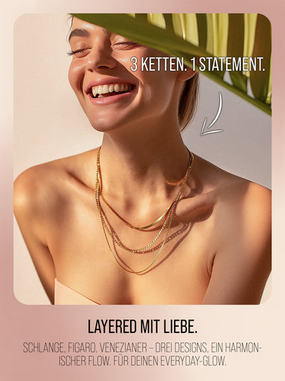 Layers of Maui Halskette – Dreireihiger Look