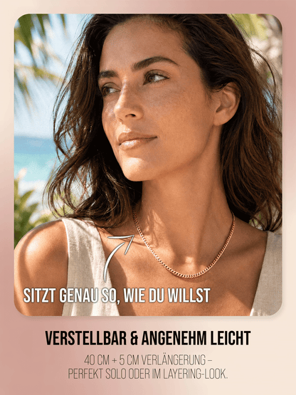 Sunwave Halskette – Flache Panzerkette