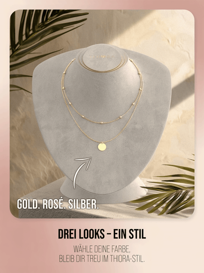 Halskette - 'Palma Disc' - Layering Kette
