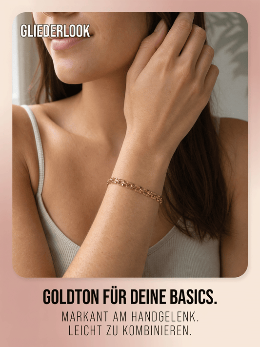 Armband - 'Solara' - Flaches Panzerarmband