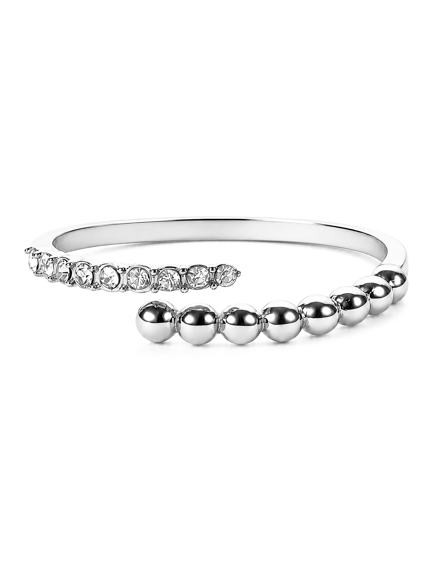 THIORA Bora Brilliance Ring in Silber – verstellbarer Edelstahlring mit Zirkonia