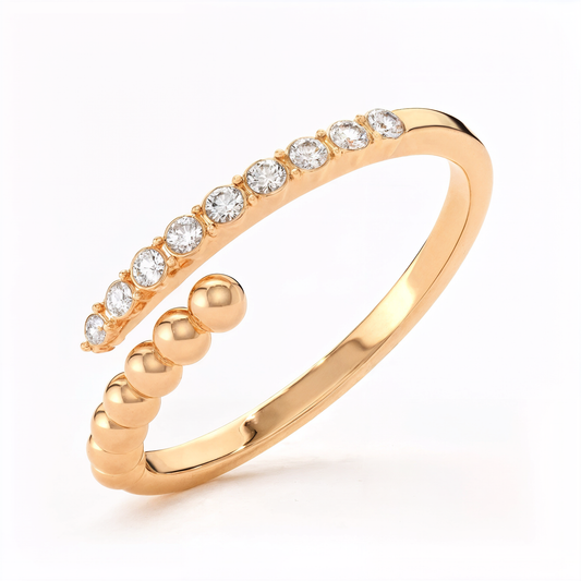 Bora Brilliance verstellbarer Edelstahl Ring mit Zirkonia von THIORA