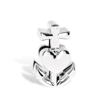 THIORA Charm Herzensanker – Silber