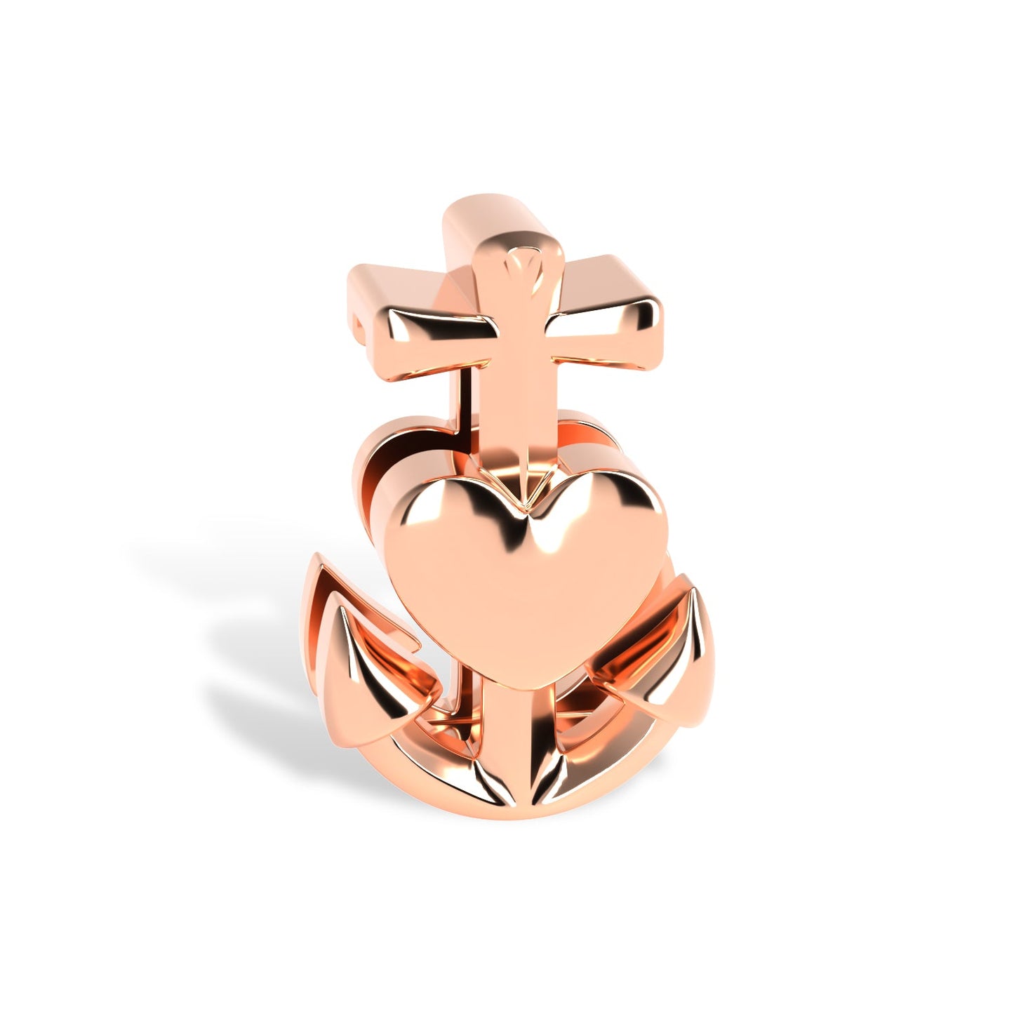 THIORA Charm Herzensanker – Rosegold