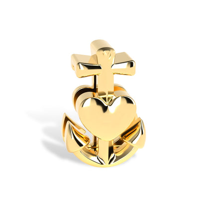 THIORA Charm Herzensanker – Gold