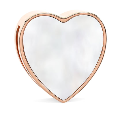 THIORA Charm Perlenherz – Rosegold