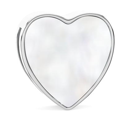 THIORA Charm Perlenherz – Silber