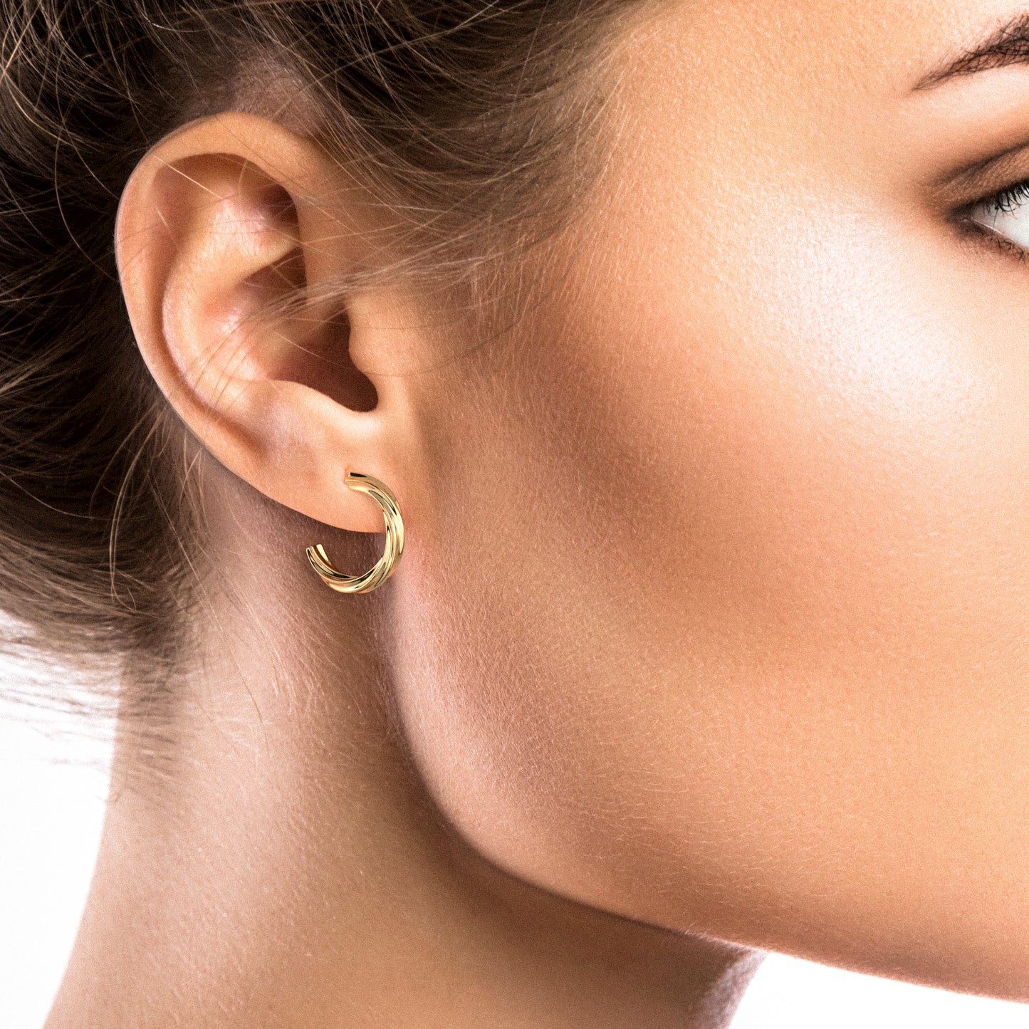 Creolen im Twisted Design | Edelstahl in Rosegold, Silber & Gold